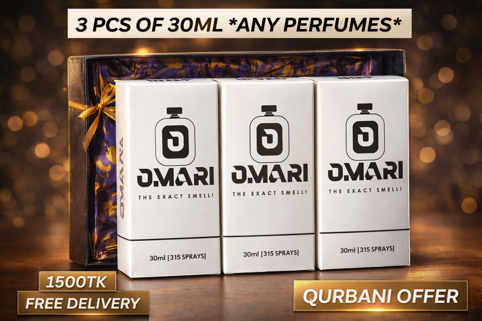 🎁 3 PC 30ML CUSTOM COMBO by Omari Bangladesh 🎁